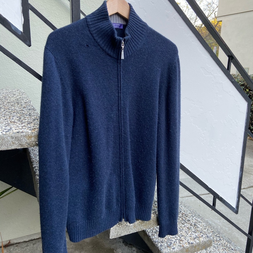 Gran Sasso 100% Cashmere Blue Sweater